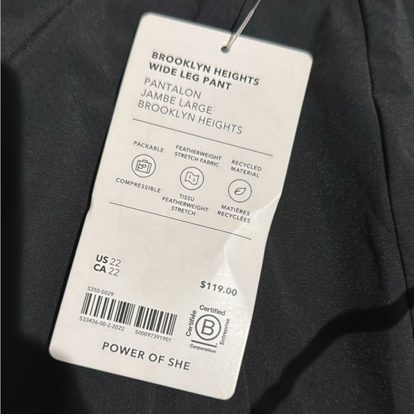 Athleta Brooklyn Heights High rise Pleated Wide Leg Pant // Black - Picture 13 of 16